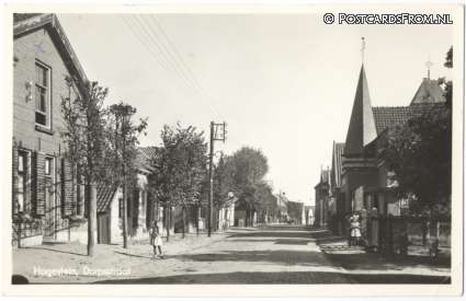Hagestein, Dorpsstraat ansichtkaart: Hagestein, Dorpsstraat