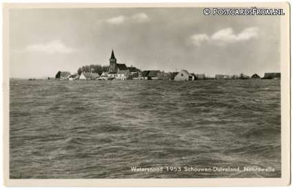 ansichtkaart: Noordwelle, Watersnood 1953 Schouwen-Duiveland