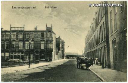ansichtkaart: Schiedam, Laurenscosterstraat