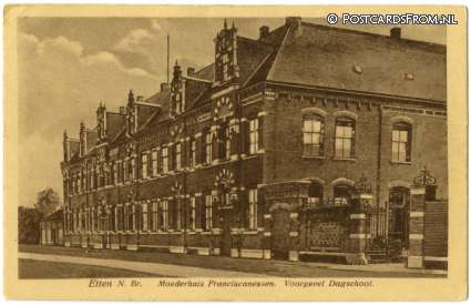 Etten NB, Pensionaat St. Joseph. Moederhuis Franciscanessen. Voorgevel ansichtkaart: Etten NB, Pensionaat St. Joseph. Moederhuis Franciscanessen. Voorgevel