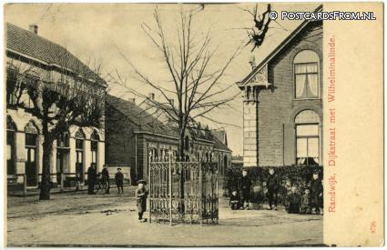 ansichtkaart: Randwijk, Dijkstraat met Wilhelminakade