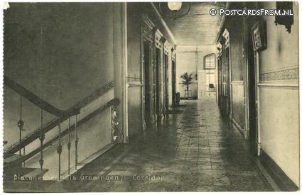 Groningen, Diaconessenhuis. Corridor ansichtkaart: Groningen, Diaconessenhuis. Corridor