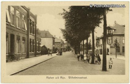 ansichtkaart: Alphen aan den Rijn, Wilhelminastraat