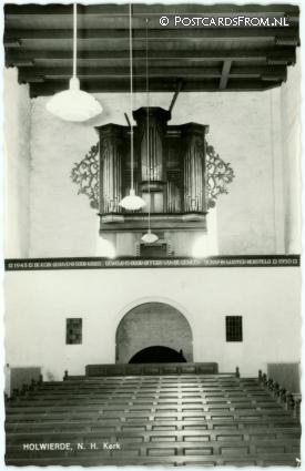 Holwierde, N.H. Kerk. Interieur ansichtkaart: Holwierde, N.H. Kerk. Interieur