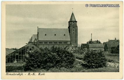 Honselersdijk, R.K. Kerk ansichtkaart: Honselersdijk, R.K. Kerk