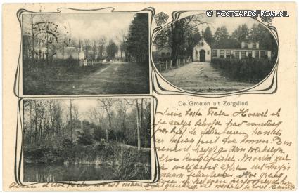 ansichtkaart: Zorgvlied, De Groeten uit Zorgvlied