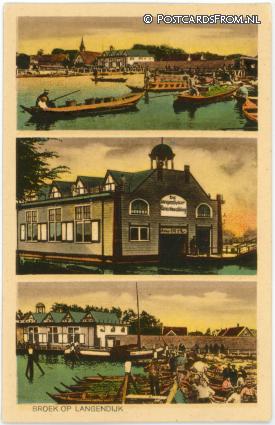 Broek op Langedijk, De Langendijker Groentenveiling ansichtkaart: Broek op Langedijk, De Langendijker Groentenveiling