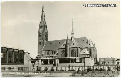 Poeldijk, R.K. Kerk en Gantelhof ansichtkaart: Poeldijk, R.K. Kerk en Gantelhof